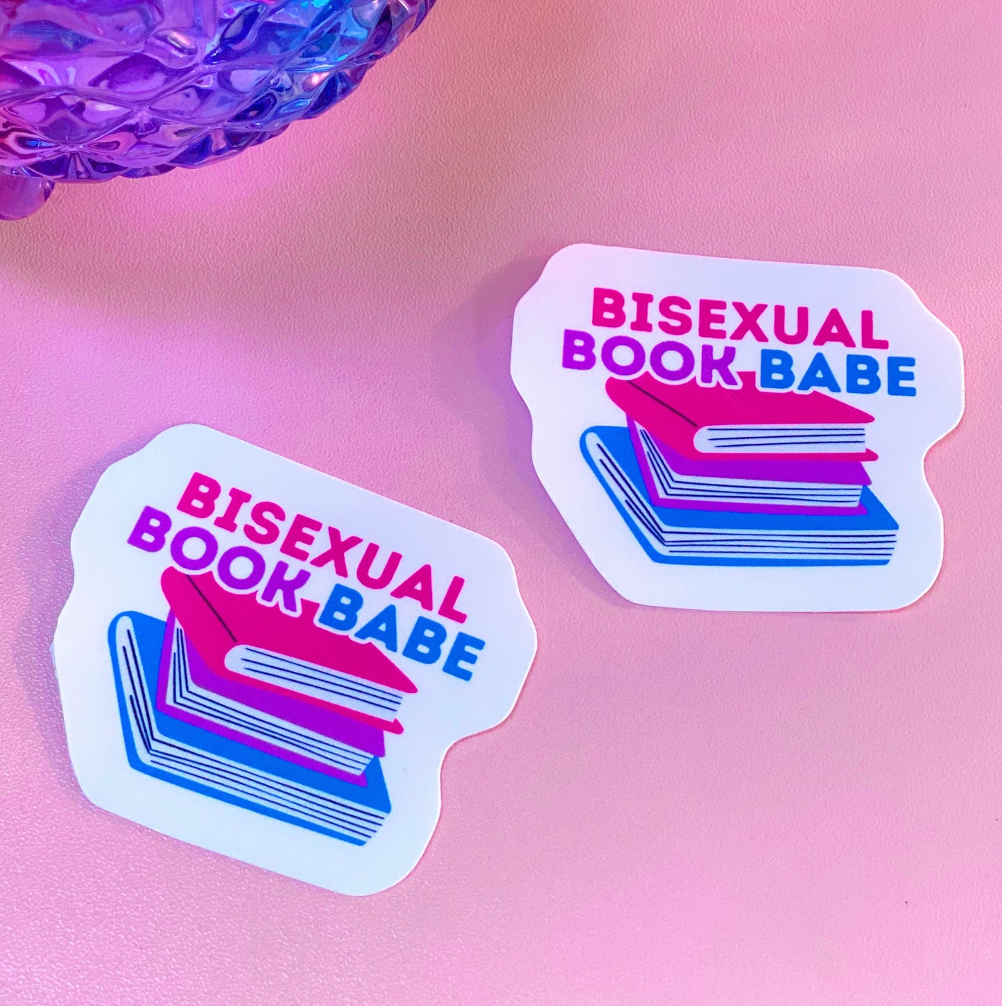 Bisexual Book Babe | Waterproof Sticker - Inkwell & Ivy