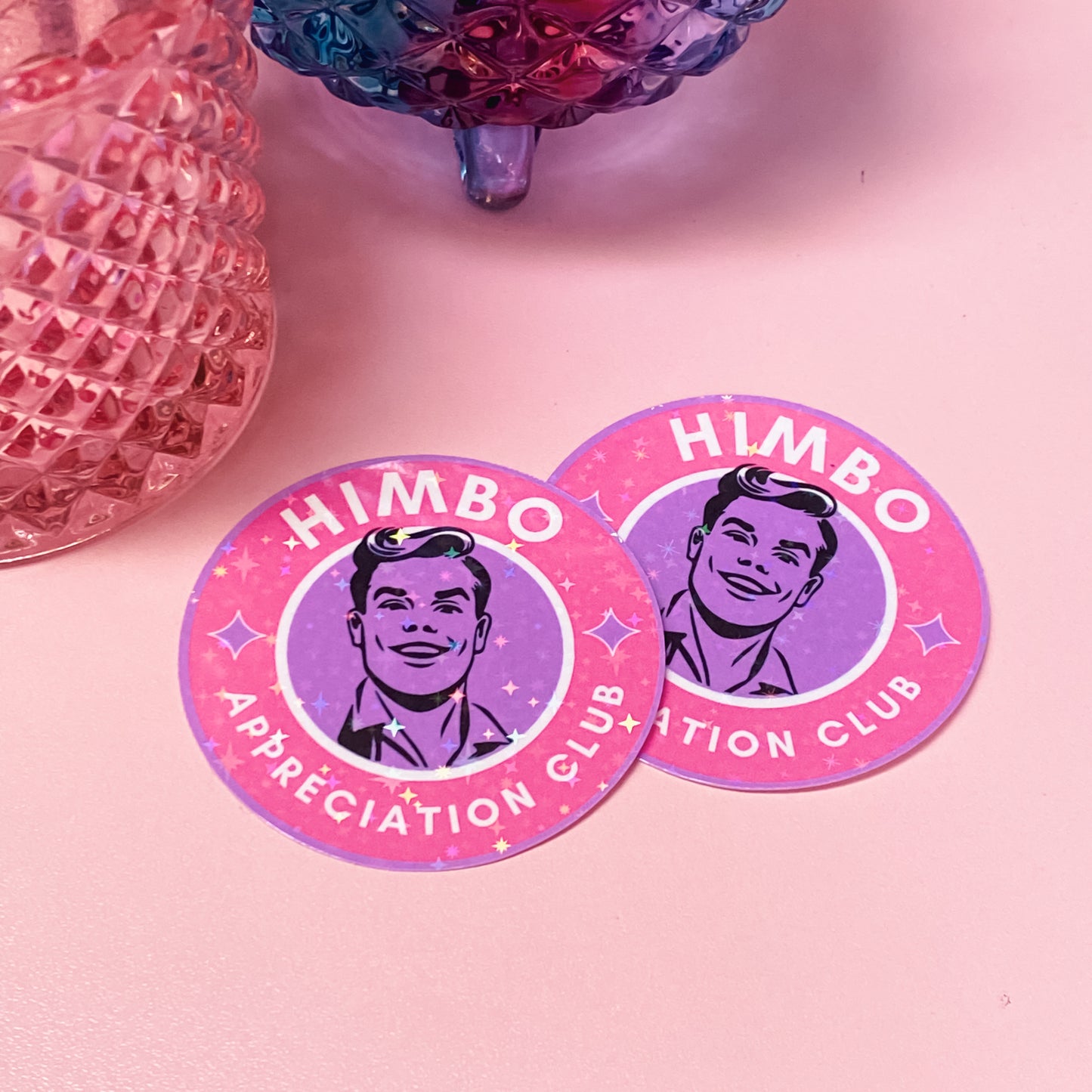 Himbo Appreciation Club | Holographic Waterproof Sticker - Inkwell & Ivy