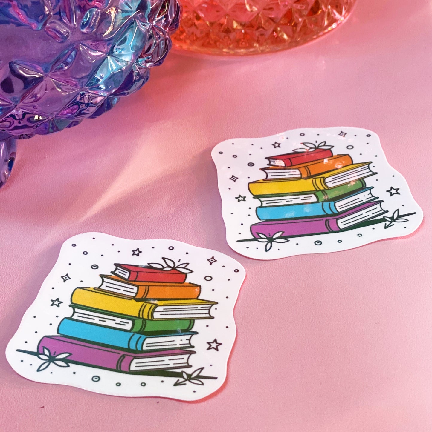 Rainbow Books | Holographic Waterproof Sticker - Inkwell & Ivy