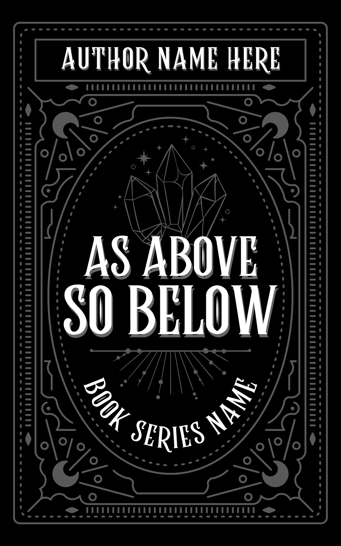 As Above | Premade Book Cover - Inkwell & Ivy