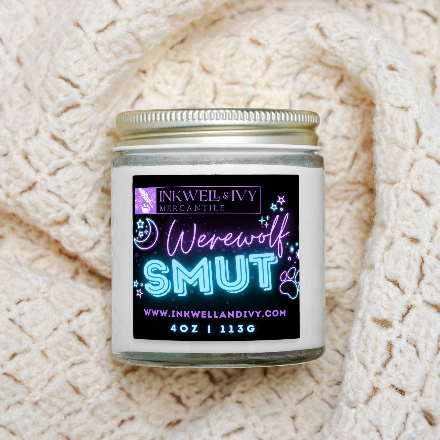 Werewolf Smut | Soy Wax Candle 4oz - Inkwell & Ivy