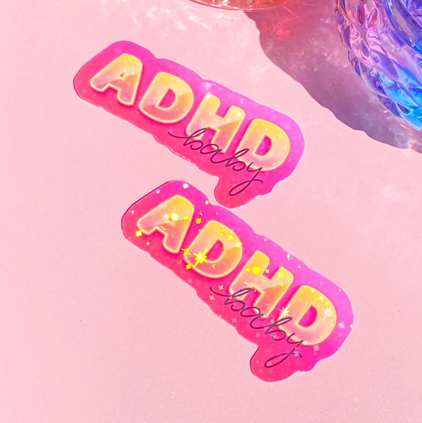 ADHD Baby | Holographic Waterproof Sticker - Inkwell & Ivy