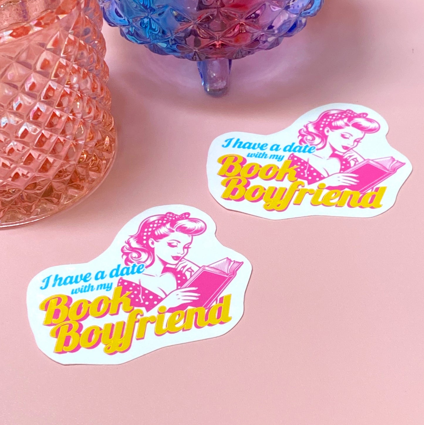 Book Boyfriend (F) | Waterproof Sticker - Inkwell & Ivy