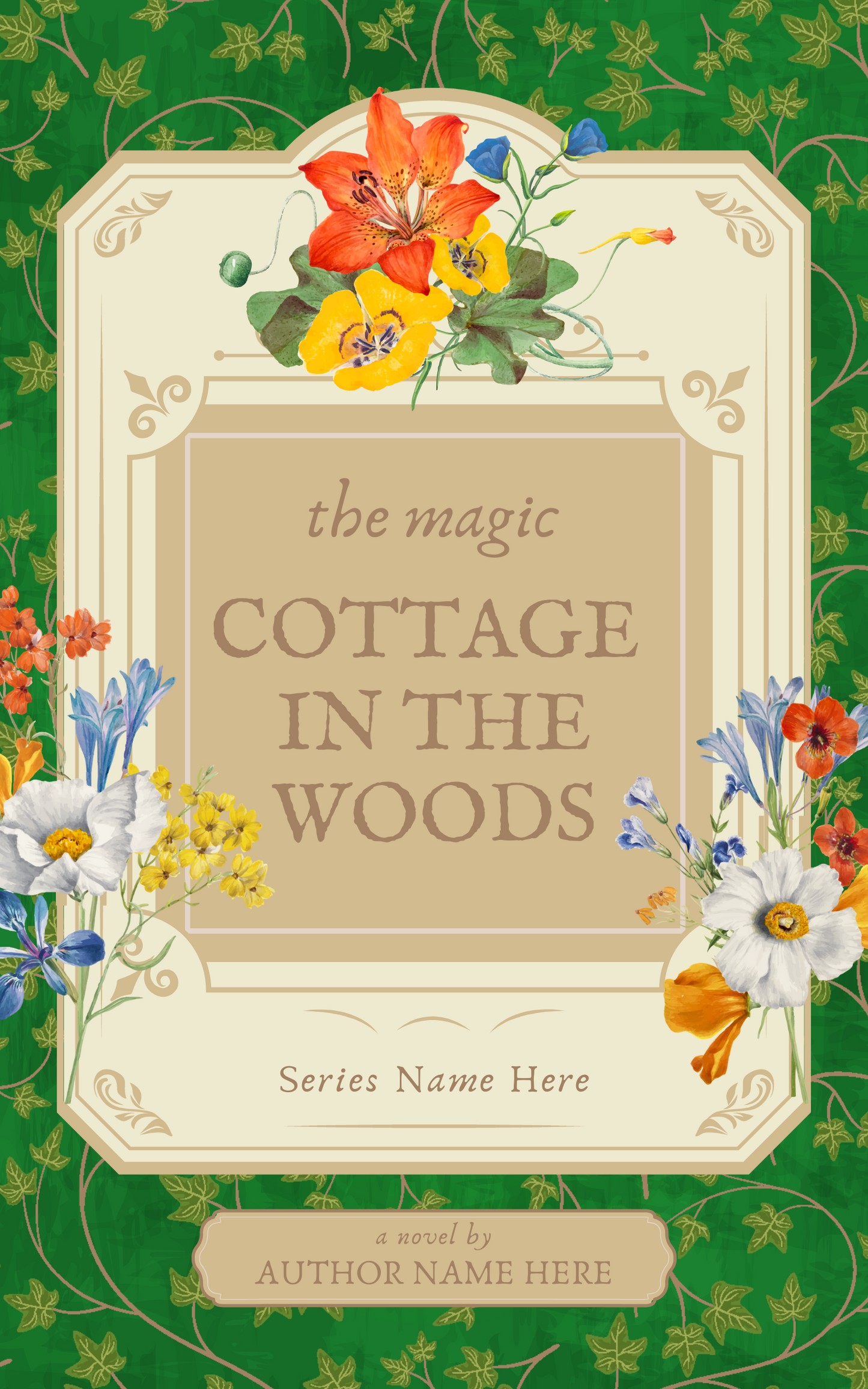 Cottage in the Woods | Premade Book Cover - Inkwell & Ivy