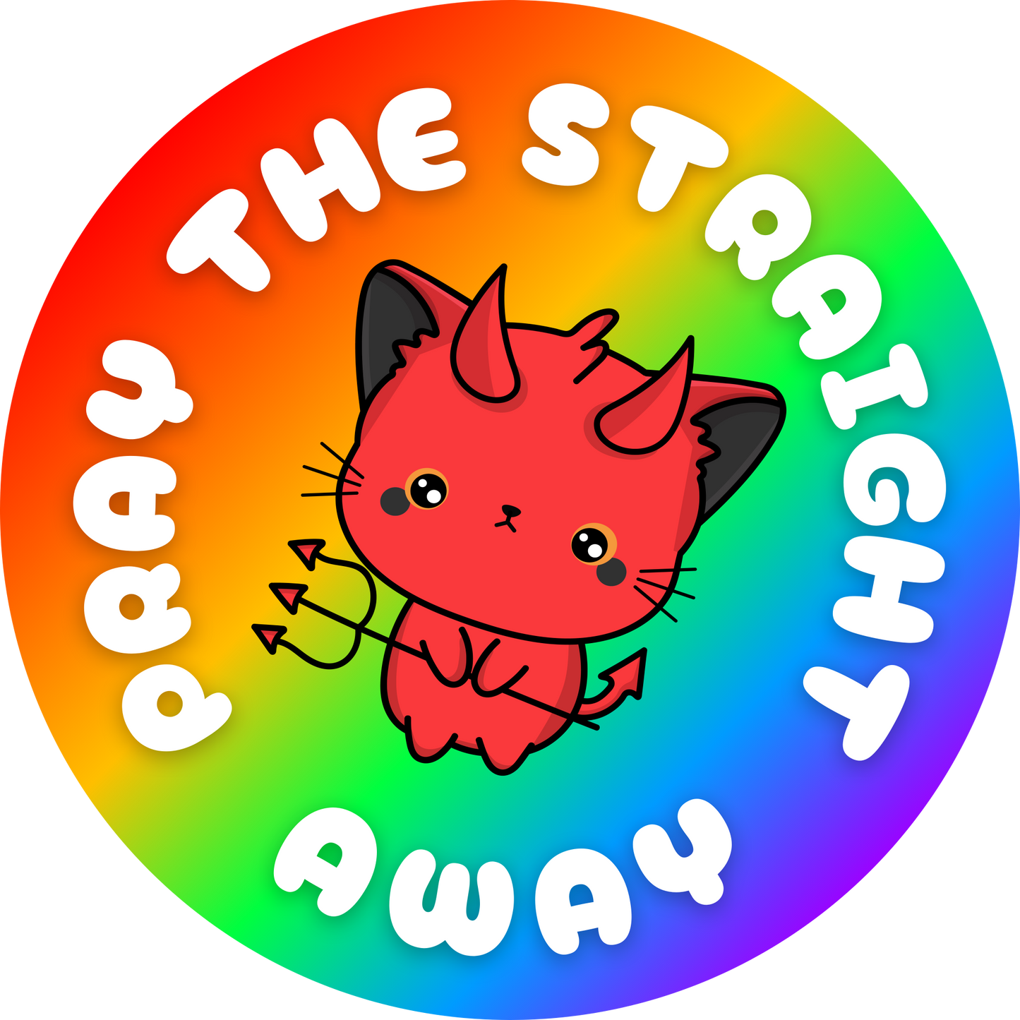 Pray the Straight Away | Holographic Waterproof Sticker