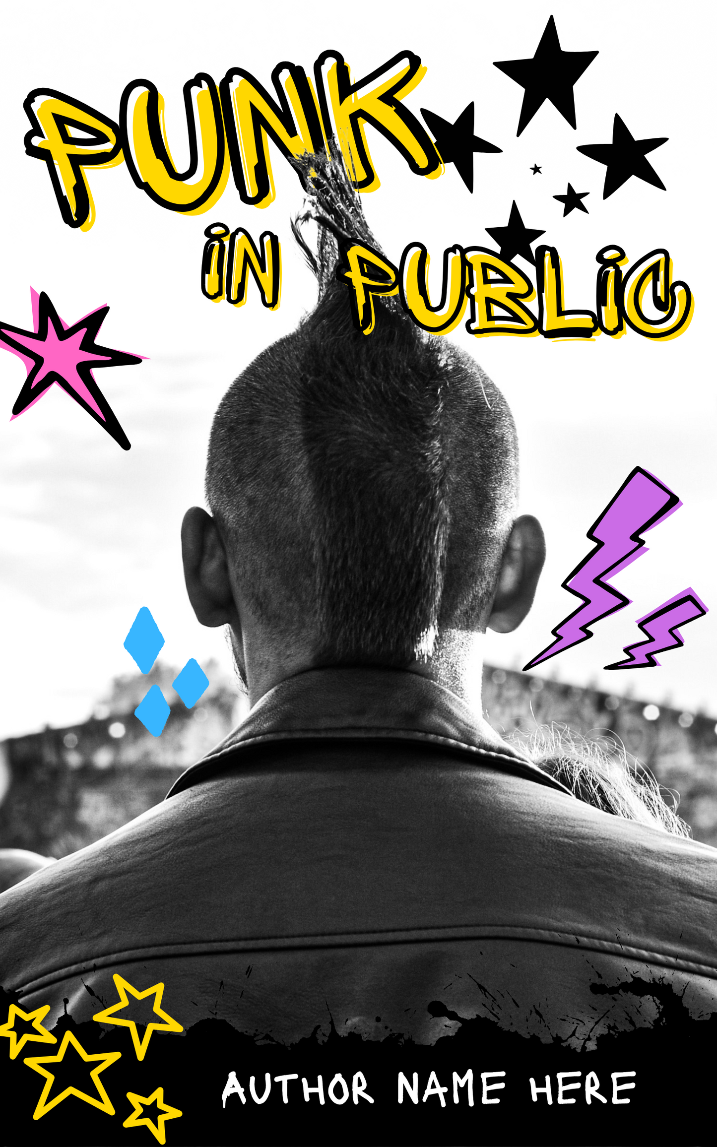 Punk in Public | Premade Book Cover - Inkwell & Ivy