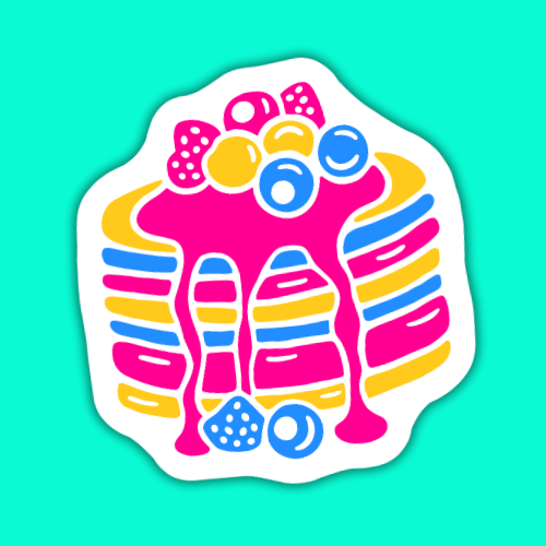 Pancake Pansexual | Waterproof Sticker - Inkwell & Ivy