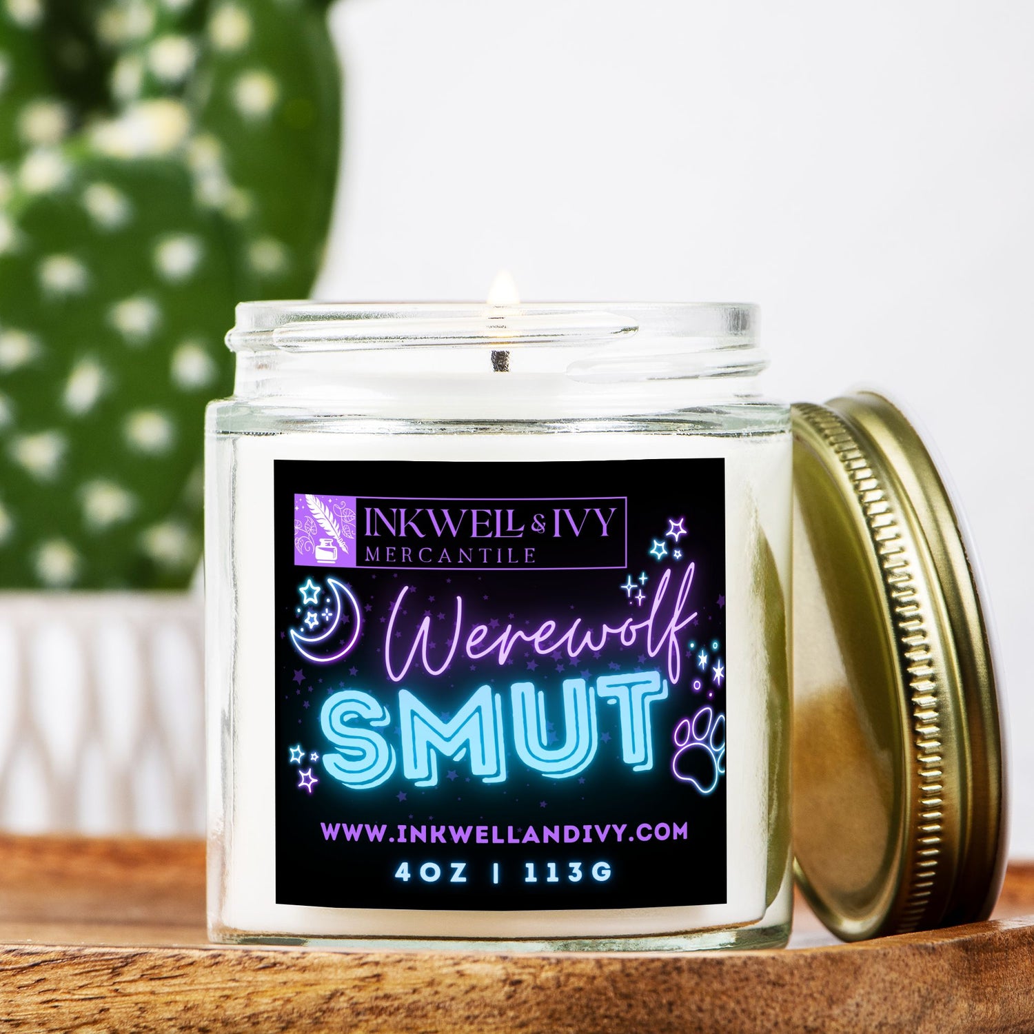 Werewolf Smut | Soy Wax Candle 4oz - Inkwell & Ivy