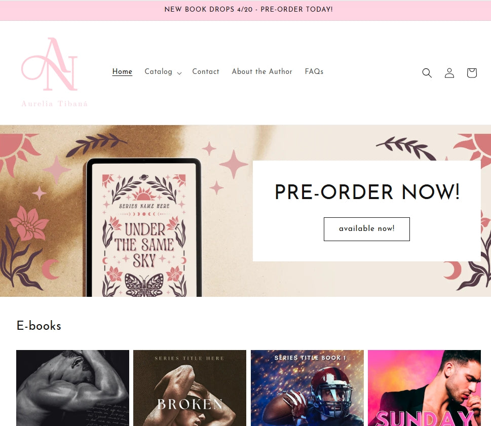 Author Services: Website/Online Shop Design - Inkwell & Ivy