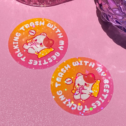 Talking Trash | Holographic Sticker