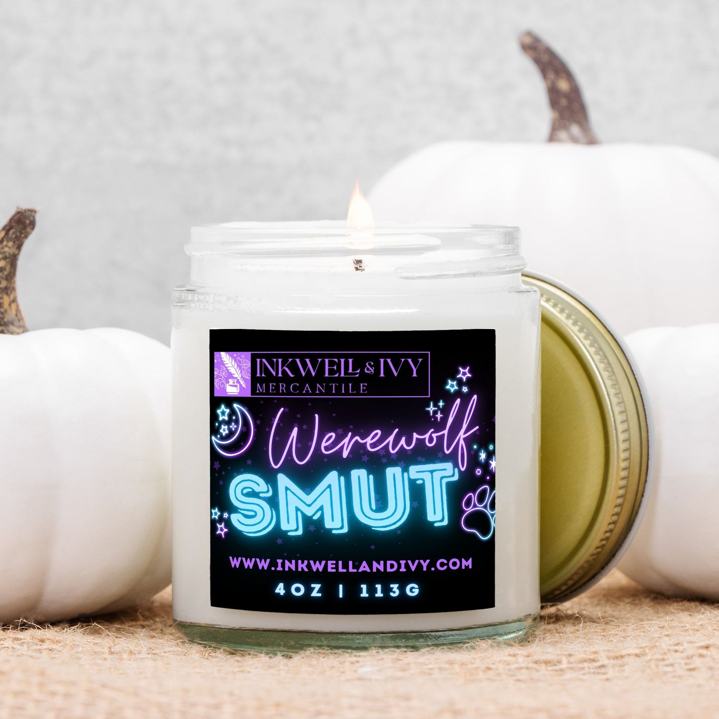 Werewolf Smut | Soy Wax Candle 4oz - Inkwell & Ivy